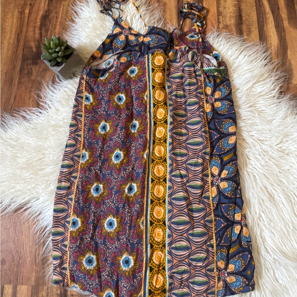 Farm Rio Side Tie Pattern Tank Top XS - Picture 6 of 7